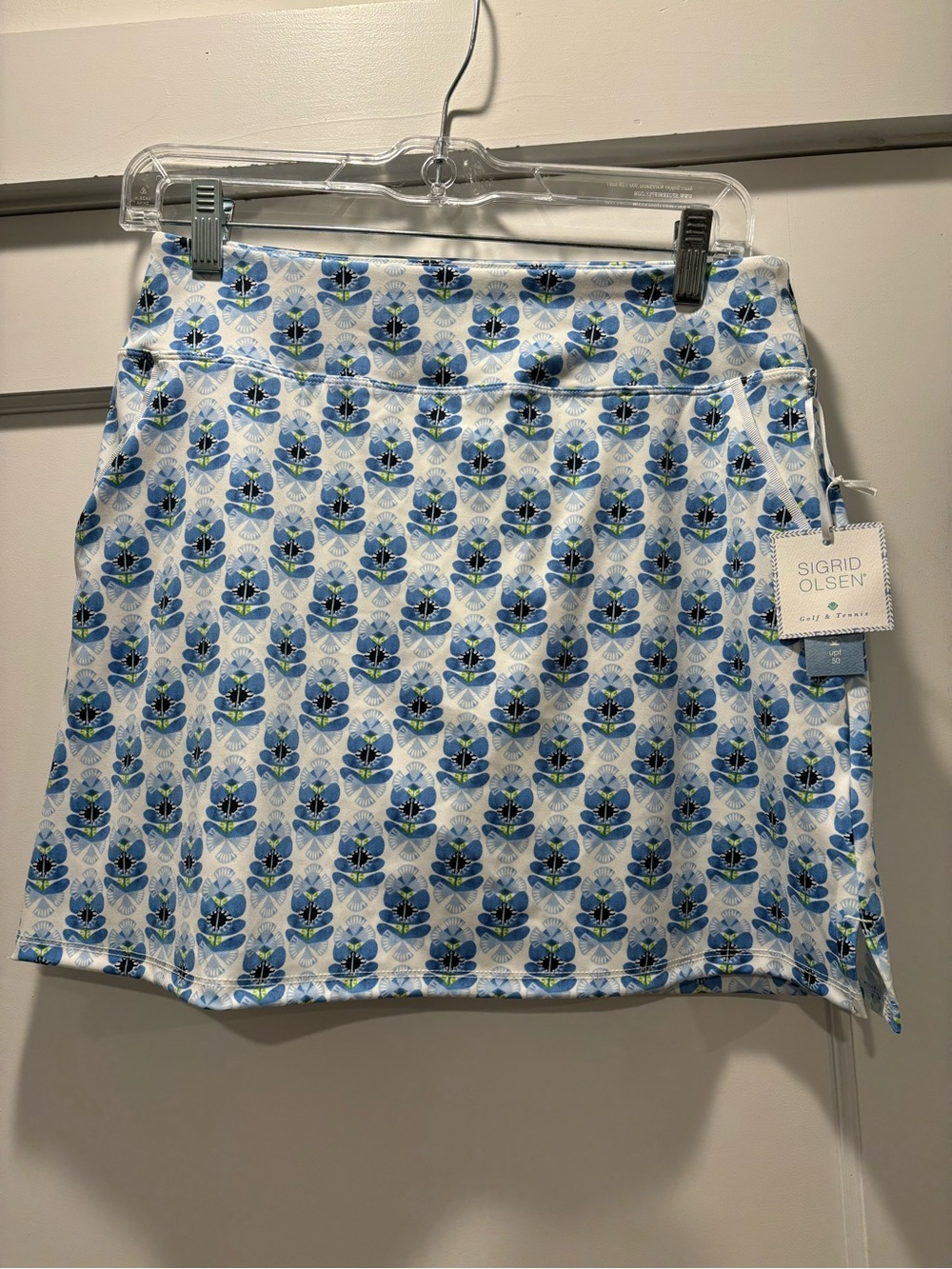 Sigrid Olsen NEW Periwinkle Mariposa Golf Tennis Skort Skirt Womens S Activewear